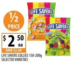 Supabarn Life savers lollies offer