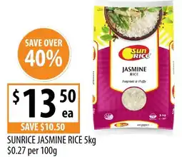 Supabarn Sunrice jasmine rice offer