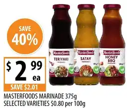 Supabarn Masterfoods marinade offer