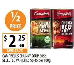 Supabarn Campbell's chunky soup offer