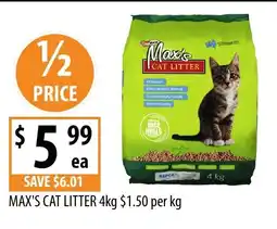 Supabarn MAX'S CAT LITTER offer