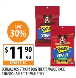 Supabarn SCHMACKOS STRAPZ DOG TREATS VALUE PACK offer