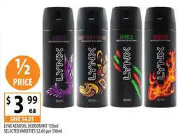 Supabarn Lynx aerosol deodorant offer