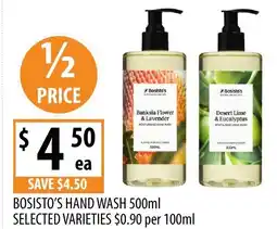 Supabarn Bosisto's hand wash offer