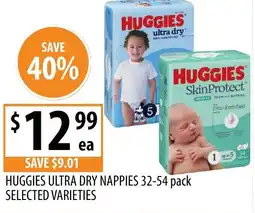 Supabarn Huggies ultra dry nappies offer