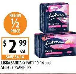 Supabarn Libra sanitary pads offer