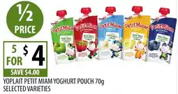 Supabarn Yoplait petit miam yoghurt pouch offer