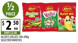 Supabarn Allen's lollies offer