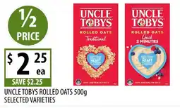 Supabarn Uncle tobys rolled oats selected varieties offer