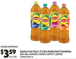 Campbells Wholesale Lipton Ice Tea offer