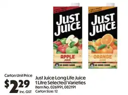 Campbells Wholesale Just Juice Long Life Juice offer