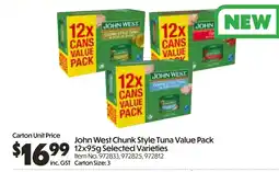 Campbells Wholesale John West Chunk Style Tuna Value Pack offer