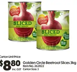Campbells Wholesale Golden Circle Beetroot Slices offer
