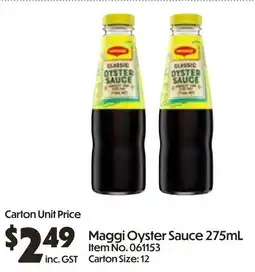 Campbells Wholesale Maggi Oyster Sauce offer