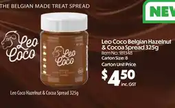 Campbells Wholesale Leo Coco Belgian Hazelnut & Cocoa Spread offer