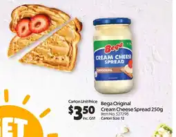 Campbells Wholesale Bega Original Cream Cheese Spread offer