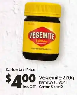 Campbells Wholesale Vegemite offer