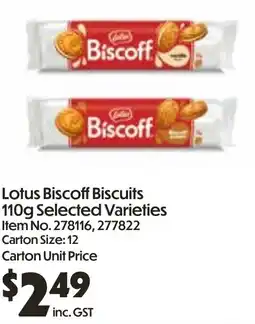 Campbells Wholesale Lotus Biscoff Biscuits offer