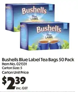 Campbells Wholesale Bushells Blue Label Tea Bags offer