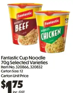 Campbells Wholesale Fantastic Cup Noodle offer