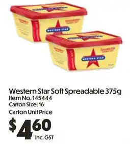 Campbells Wholesale Western Star Soft Spreadable offer