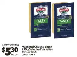 Campbells Wholesale Mainland Cheese Block offer