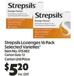 Campbells Wholesale Strepsils Lozenges offer