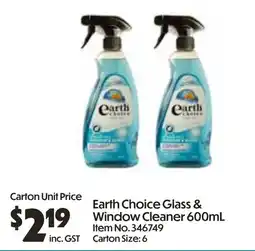 Campbells Wholesale Earth Choice Glass & Window Cleaner offer