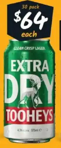 Cellarbrations Tooheys Extra Dry Block Cans offer