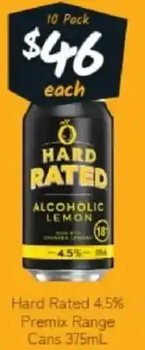 Cellarbrations Hard Rated 4.5% Premix Range Cans offer