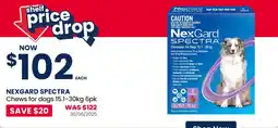 Pet stock Nexgard spectra offer