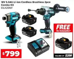 Sydney Tools 18v 5.0ah li-ion cordless brushless 2pce combo kit offer