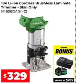 Sydney Tools 18v li-ion cordless brushless laminate trimmer - skin only offer