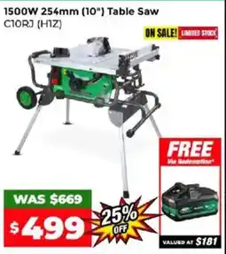 Sydney Tools 1500w 254mm (10") table saw offer