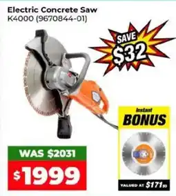 Sydney Tools Electric concrete saw offer