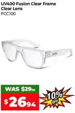 Sydney Tools Uv400 fusion clear frame clear lens offer
