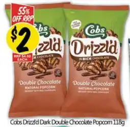 NQR Cobs drizzi'd dark double chocolate popcorn offer