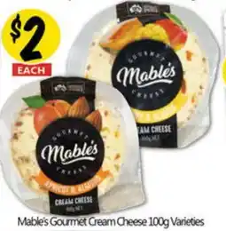 NQR Mable's gourmet cream cheese offer