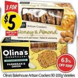 NQR Olina's bakehouse artisan crackers offer
