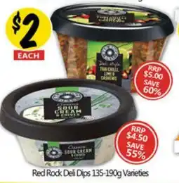 NQR Red rock deli dips offer