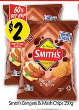 NQR Smith's bangers & mash chips offer