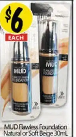 NQR Mud flawless foundation natural or soft beige offer