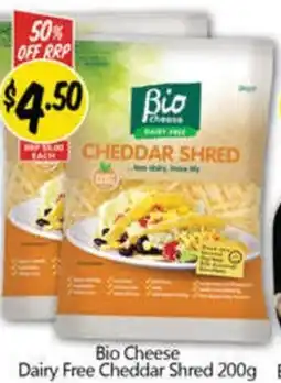 NQR Bio cheese dairy free cheddae shred 200 g offer