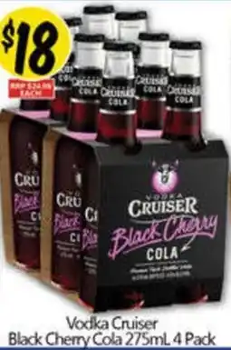 NQR Vodka cruiser black cherry cola offer