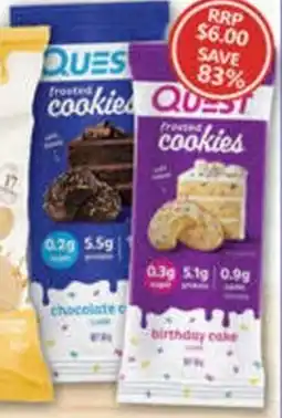 NQR Quest frosted cookie birthday or chocolate cake offer