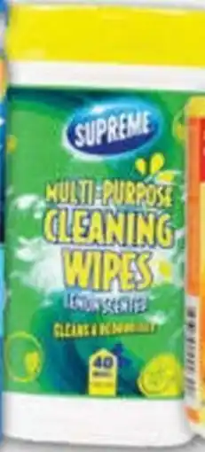 Supreme multipurpose wipes 40 pack