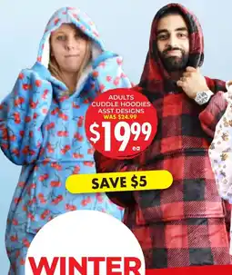 Red Dot Adults cuddle hoodies asst designs offer