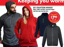 Red Dot Biz collection hoodies mens, ladies and kids offer