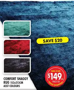 Red Dot Comfort shaggy rug offer