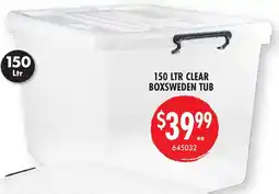 Red Dot 150 ltr clear boxsweden tub offer